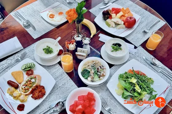 فضای رستورانی و صبحانه هتل شانگری لا دبی  - تصویر 11